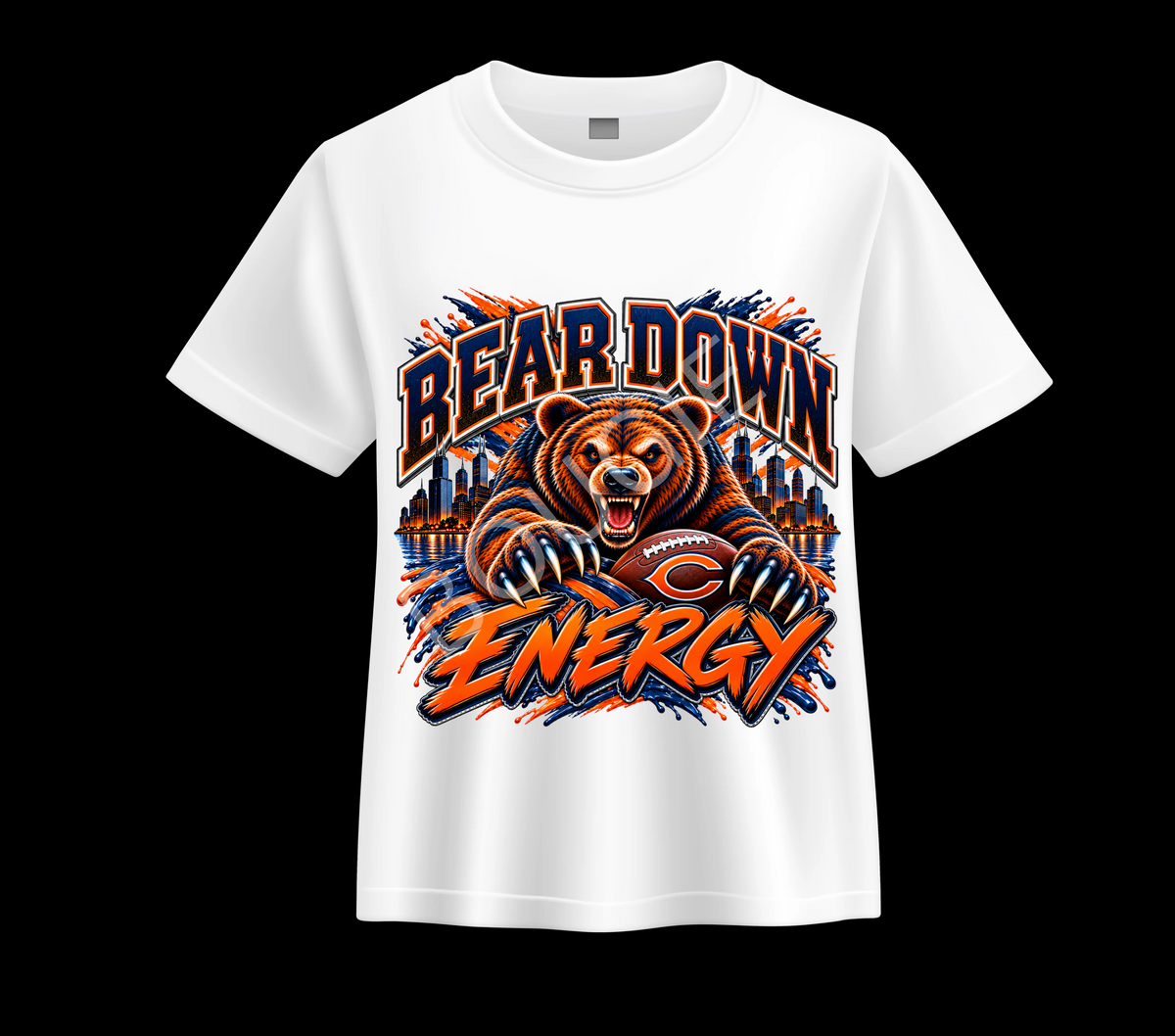 Bear Down Energy Chicago Football T Shirt