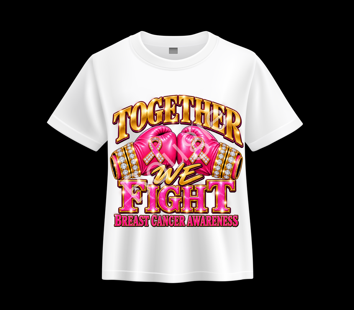 Together We Fight Breast Cancer Awareness T-Shirt | Pink Ribbon Support Tee