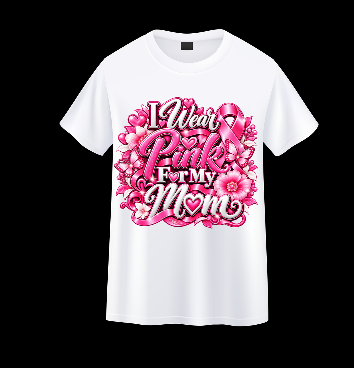 I Wear Pink For My Mom Breast Cancer Awareness T-Shirt