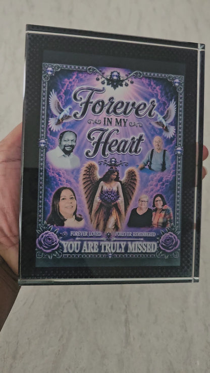 Personalized Memorial Acrylic Plaque with LED Base