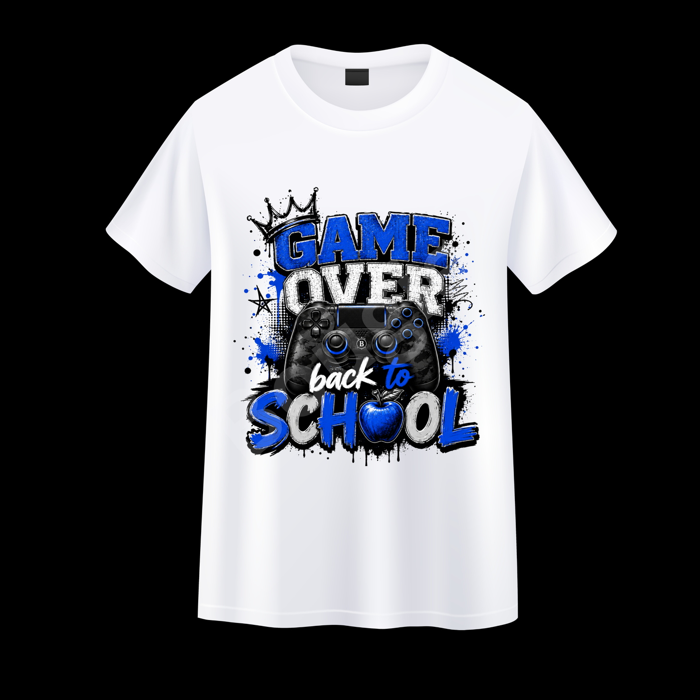 Game Over Back to School T-Shirt Blue
