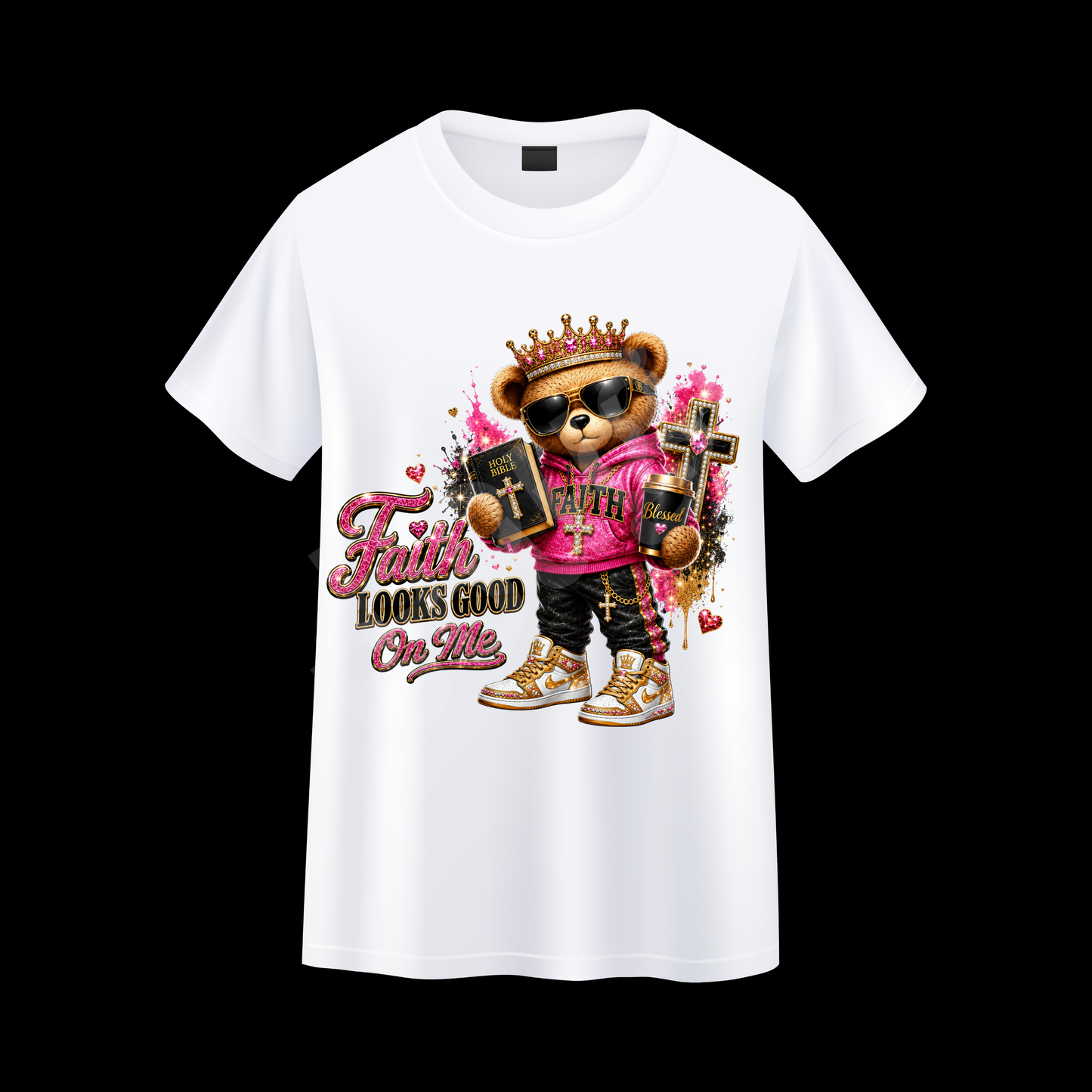 Faith Looks Good On Me Teddy Bear T-Shirt