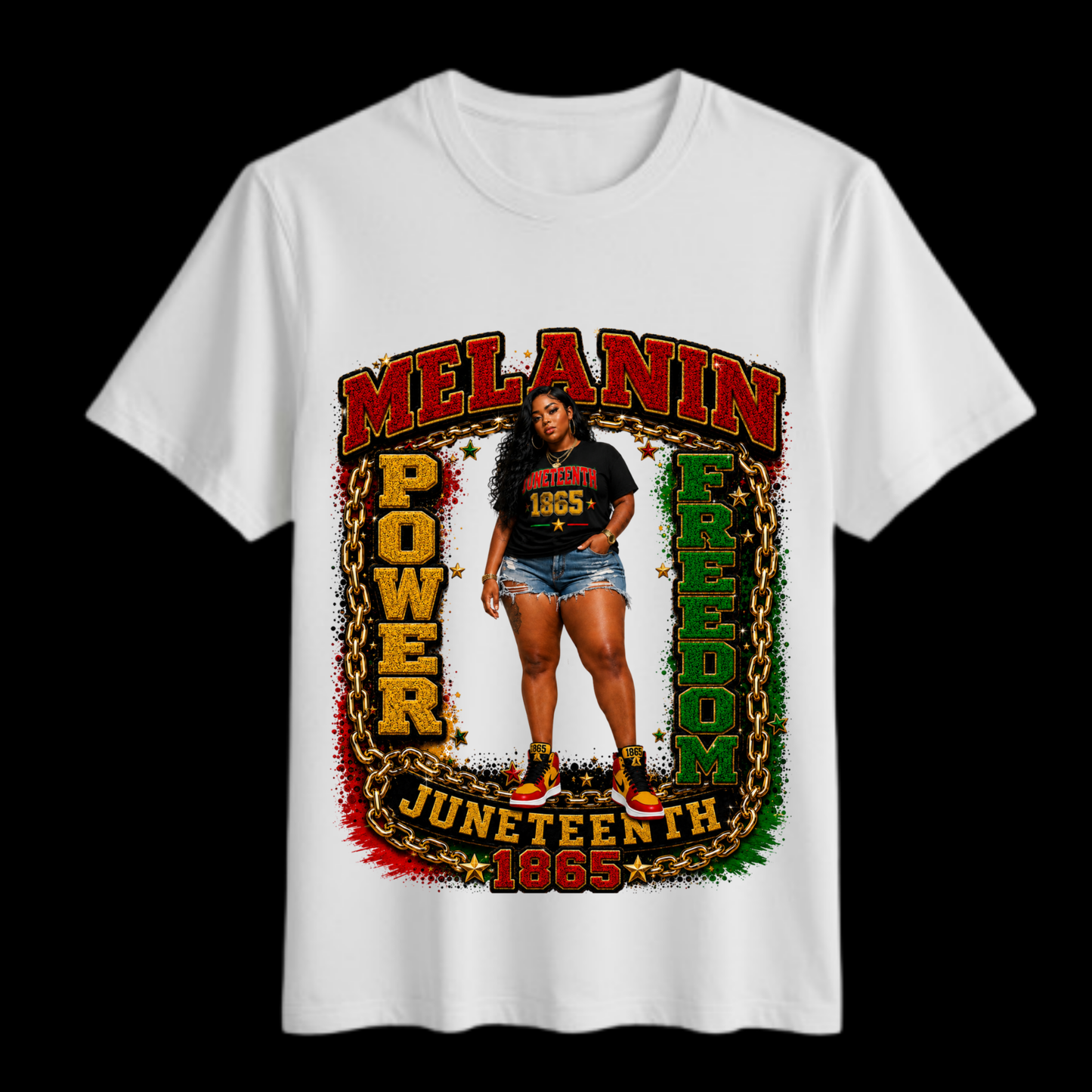 Juneteenth Melanin Power & Freedom T-Shirt