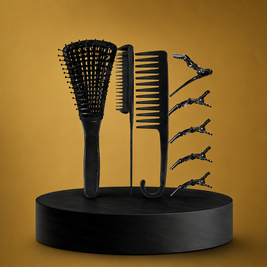 Detangling Brush and Comb Set (8 Pieces)