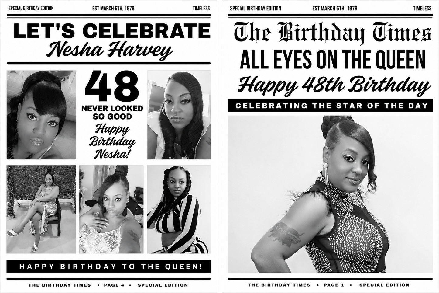 Personalized Birthday Newspaper | Custom Birthday Gift | Birthday Keepsake | Party Decoration