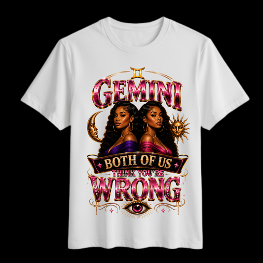 Gemini Both of Us Think You're Wrong T-Shirt