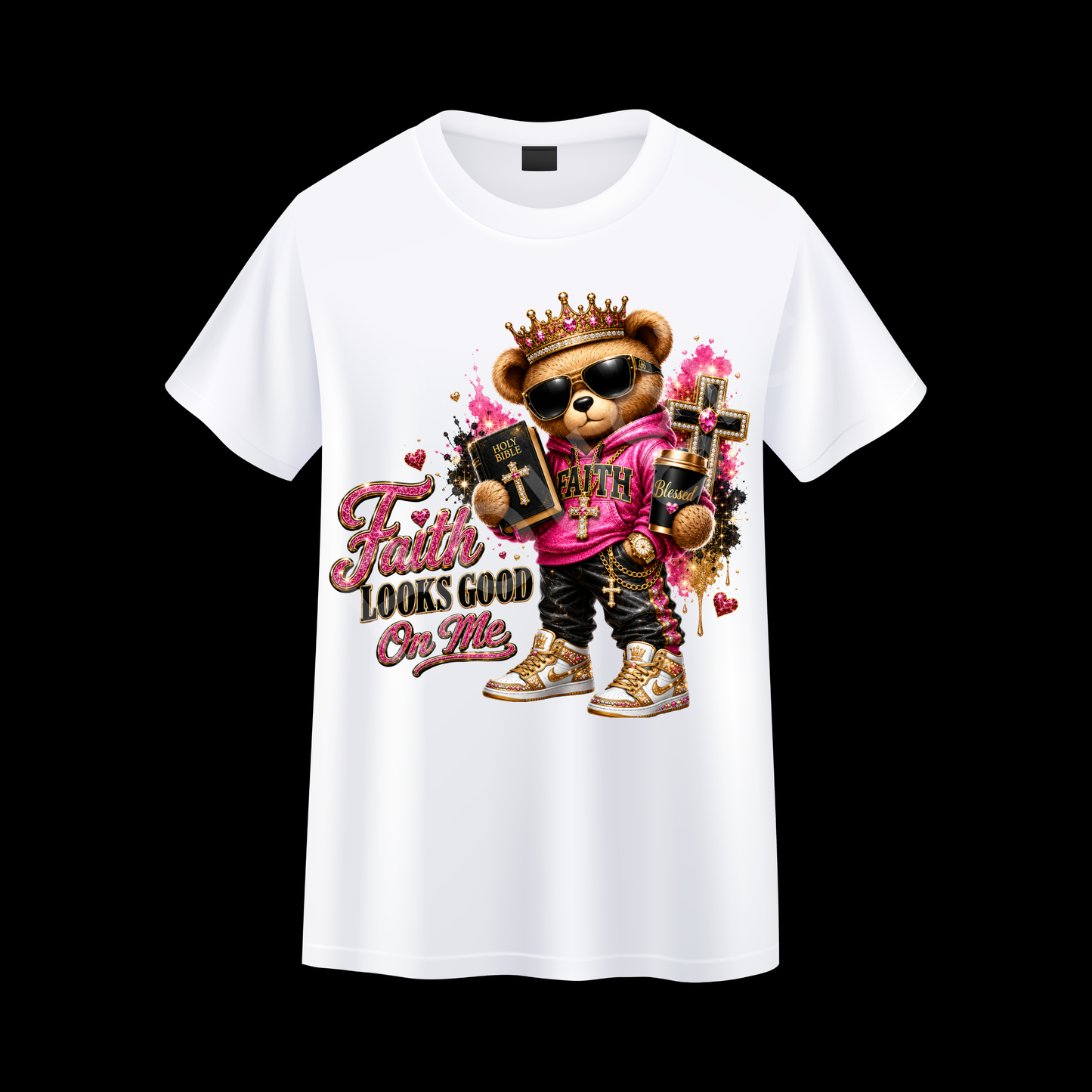 Faith Looks Good On Me Teddy Bear T-Shirt