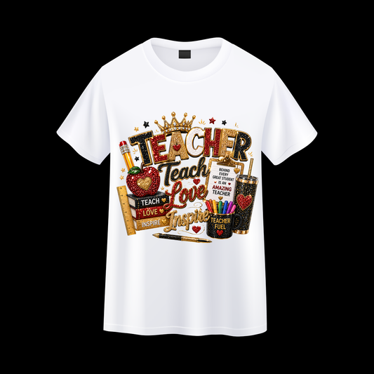 Teach Love Inspire Luxury Graphic T Shirt
